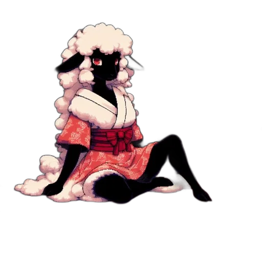dress, creature, animal, staff transparent PNG cut-out