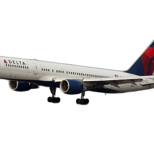 delta, airplane, runway, another transparent PNG cut-out