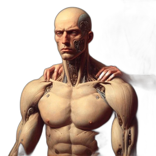 robot, concept art, photorealistic, cyberpunk transparent PNG cut-out