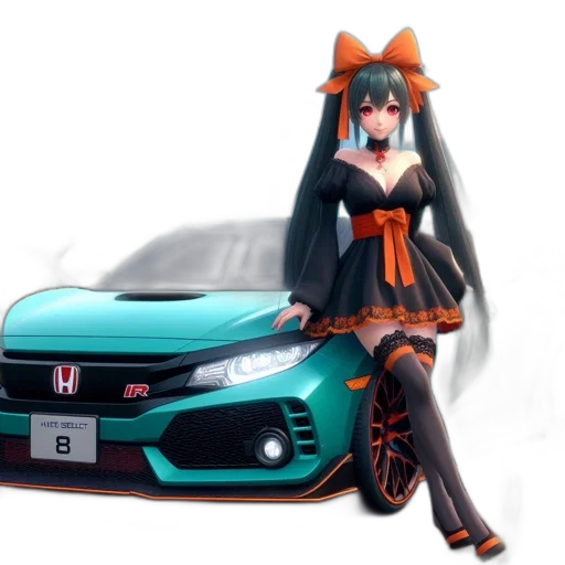 car, robot, anime, 3d render transparent PNG cut-out