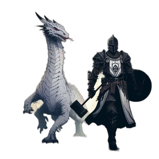 dragon, sword, weapon, creature transparent PNG cut-out