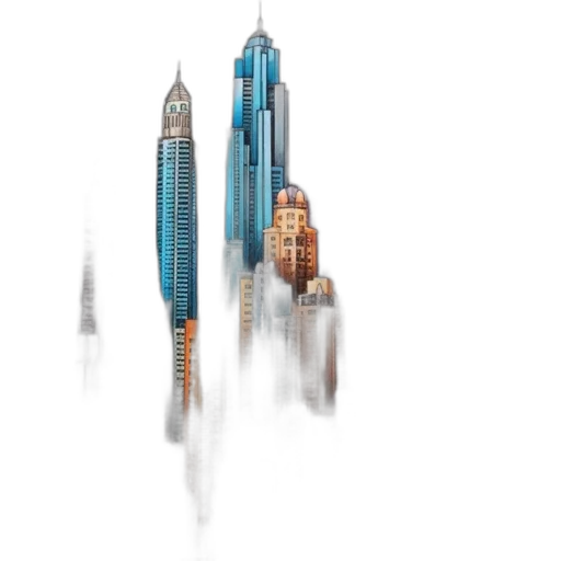 building, 3d render, concept art, photorealistic transparent PNG cut-out