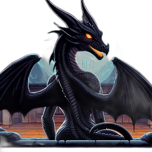 dragon, creature, staff, animal transparent PNG cut-out