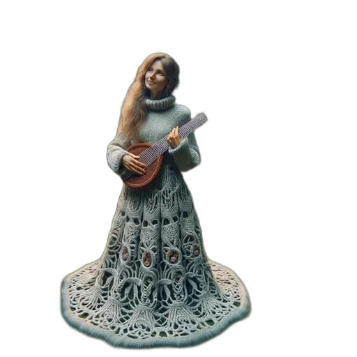 dress, jewelry, 3d render, oil painting transparent PNG cut-out