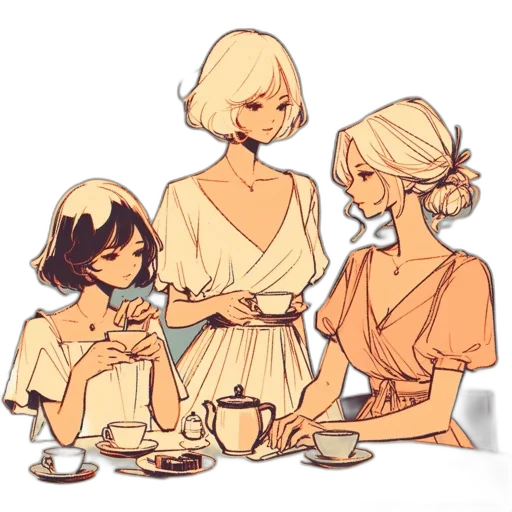 concept art, watercolor, anime, pixel art transparent PNG cut-out