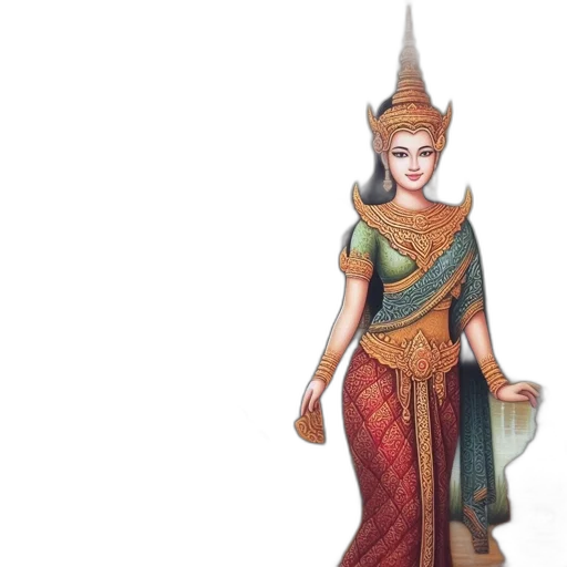 staff, dress, crown, jewelry transparent PNG cut-out