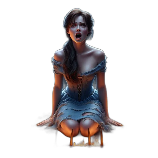 dress, face, creature, concept art transparent PNG cut-out