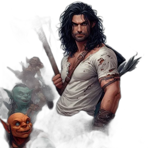fantasy art, concept art, comic book art, photorealistic transparent PNG cut-out