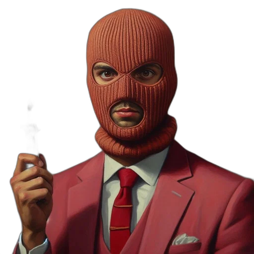 mask, face, robot, jacket transparent PNG cut-out