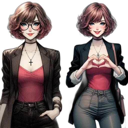 comic book art, concept art, cartoon, pixel art transparent PNG cut-out