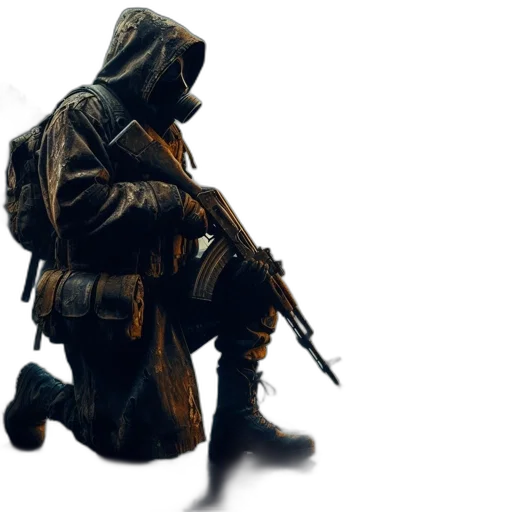 jacket, weapon, mask, sword transparent PNG cut-out