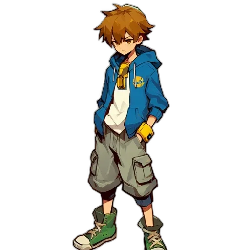 jacket, staff, pixel art, concept art transparent PNG cut-out