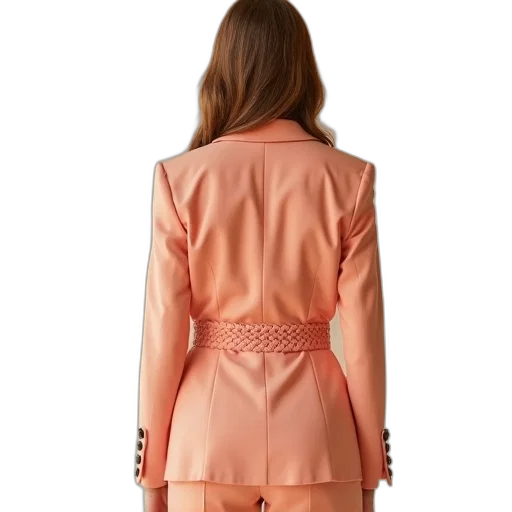 jacket, dress, earth tones, golden transparent PNG cut-out