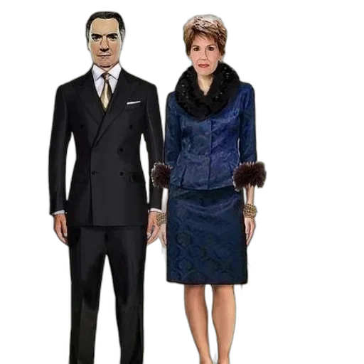 stylized, illustration, man, suit transparent PNG cut-out