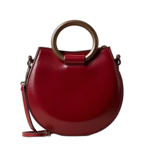 red, mini, leather, ring transparent PNG cut-out
