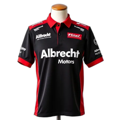 black, red, racing, shirt transparent PNG cut-out