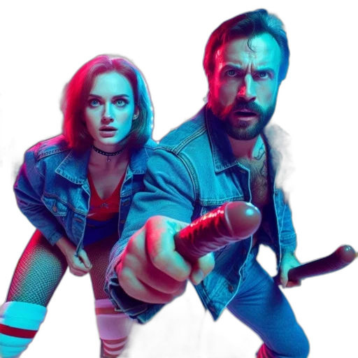 jacket, concept art, comic book art, neon lights transparent PNG cut-out