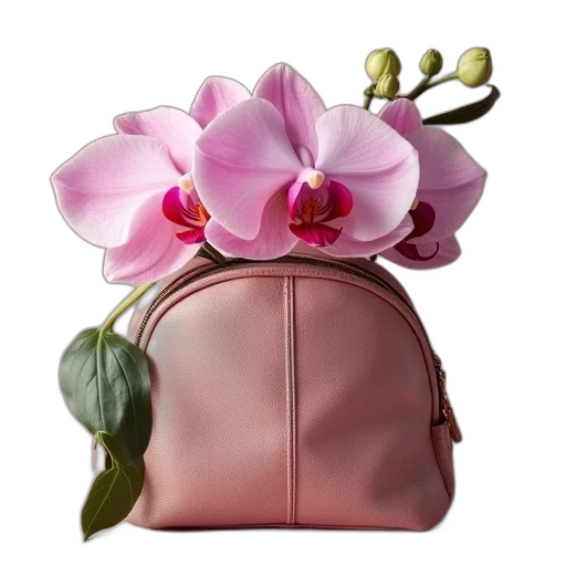 flower, photorealistic, organe, bag transparent PNG cut-out