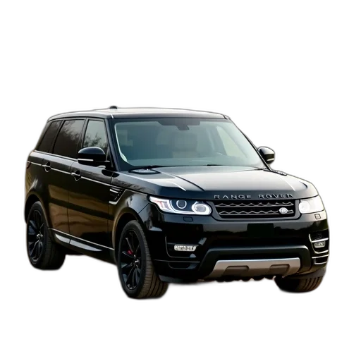 car, 3d render, photorealistic, black transparent PNG cut-out