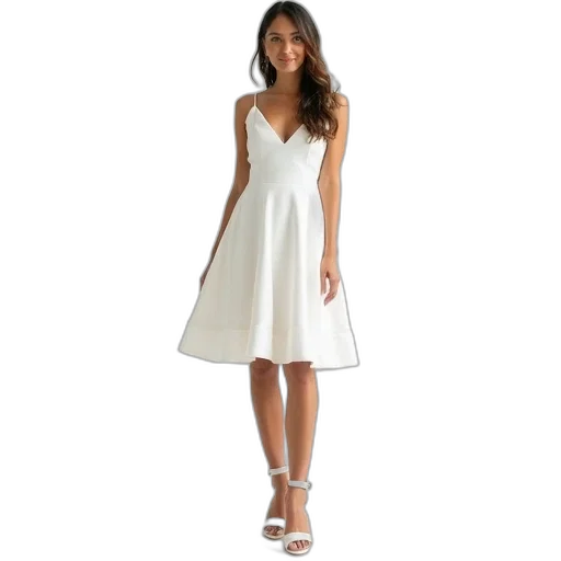 dress, monochrome, woman, standing transparent PNG cut-out
