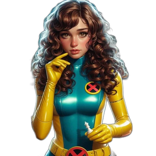 robot, dress, face, comic book art transparent PNG cut-out