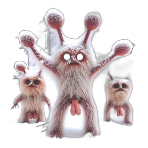creature, staff, concept art, 3d render transparent PNG cut-out