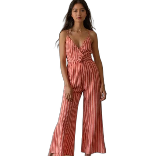 dress, earth tones, jetsh, striped transparent PNG cut-out