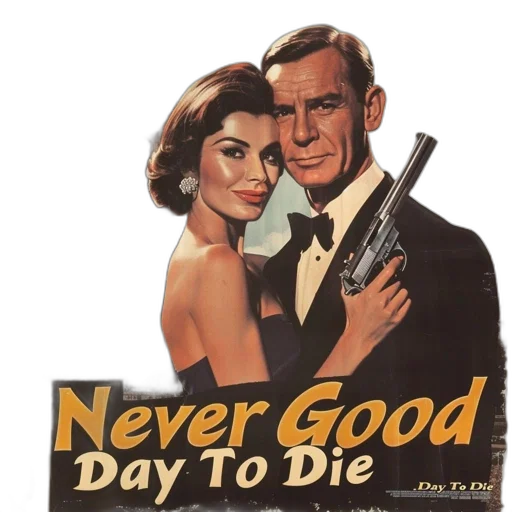 vintage-style, poster, depicts, man transparent PNG cut-out