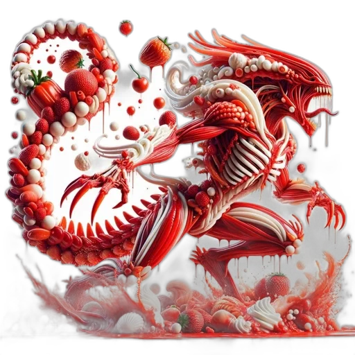 dragon, food, creature, fantasy art transparent PNG cut-out