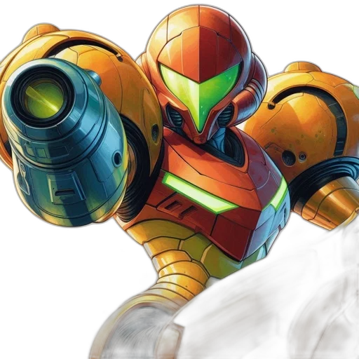 robot, weapon, concept art, 3d render transparent PNG cut-out