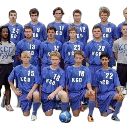 soccer, team, wearing, blue transparent PNG cut-out