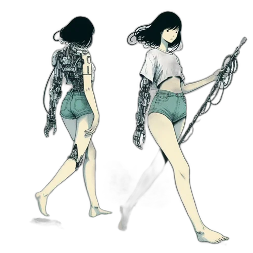 dress, robot, weapon, creature transparent PNG cut-out