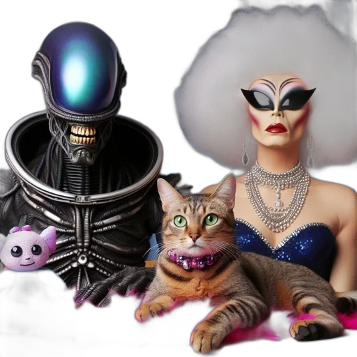 concept art, outer space, eccentric, tableau transparent PNG cut-out
