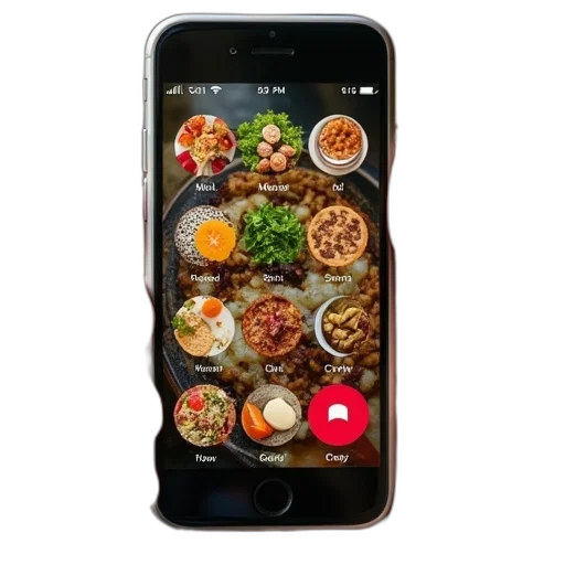 food, iphone, phone, dial transparent PNG cut-out
