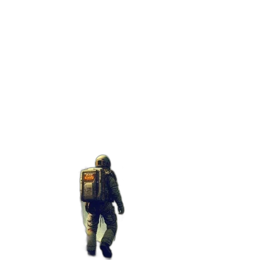 robot, jacket, creature, weapon transparent PNG cut-out