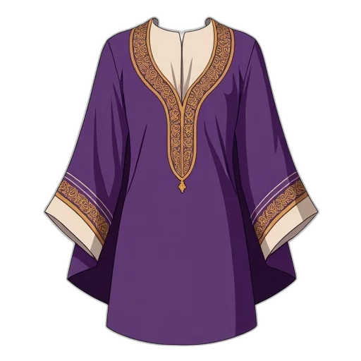 dress, stylized, illustration, purple transparent PNG cut-out