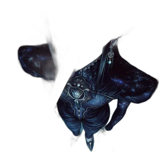dragon, mask, creature, staff transparent PNG cut-out