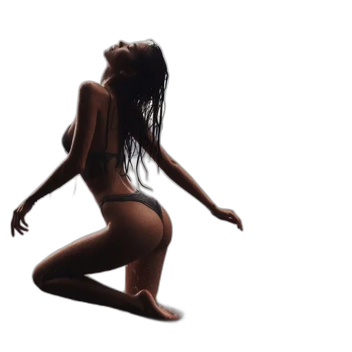 hair, creature, dress, 3d render transparent PNG cut-out