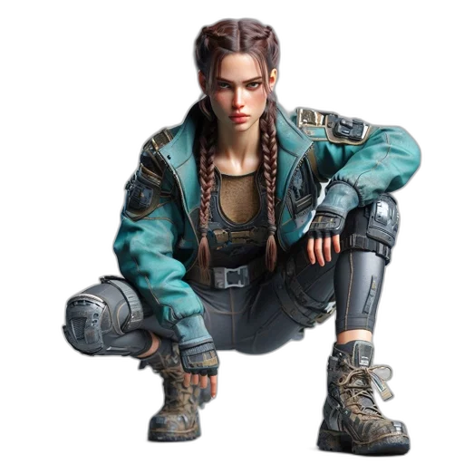 jacket, face, weapon, robot transparent PNG cut-out