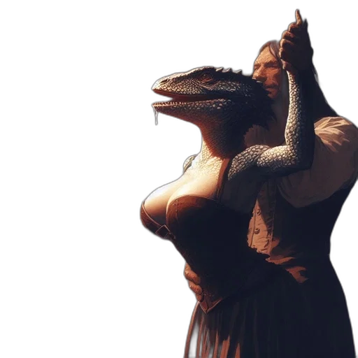 dragon, creature, animal, dress transparent PNG cut-out