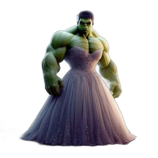 dress, creature, 3d render, concept art transparent PNG cut-out