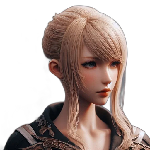 face, hair, staff, crown transparent PNG cut-out
