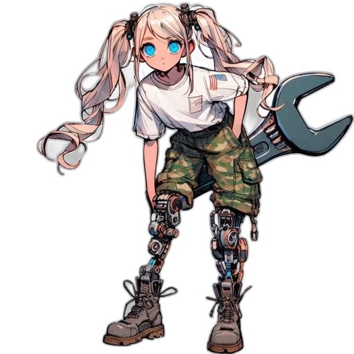 weapon, robot, staff, concept art transparent PNG cut-out
