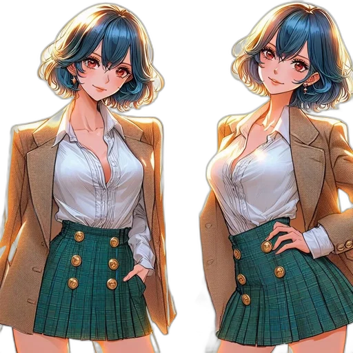 jacket, dress, concept art, anime transparent PNG cut-out