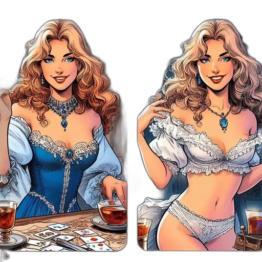 comic book art, concept art, fantasy art, cartoon transparent PNG cut-out