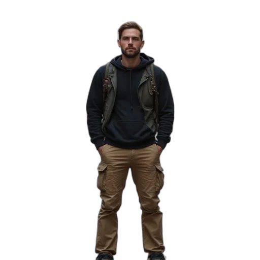jacket, staff, animal, face transparent PNG cut-out