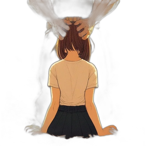 dress, hair, mask, creature transparent PNG cut-out