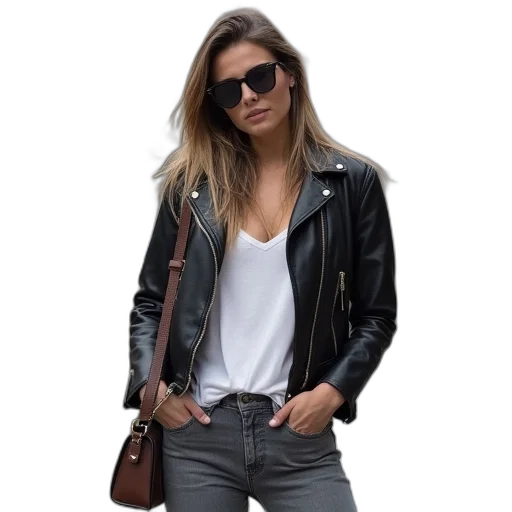 jacket, jewelry, photorealistic, dark transparent PNG cut-out