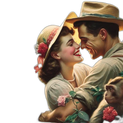 hat, photorealistic, man, woman transparent PNG cut-out