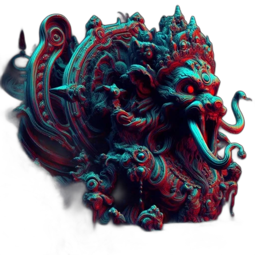 dragon, mask, creature, crown transparent PNG cut-out